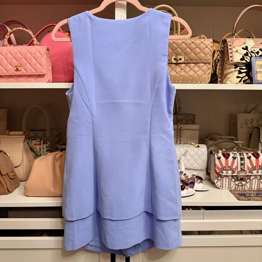 Amanda Uprichard Lavender Sleeveless Button-Front Mini Dress - Picture 4 of 4